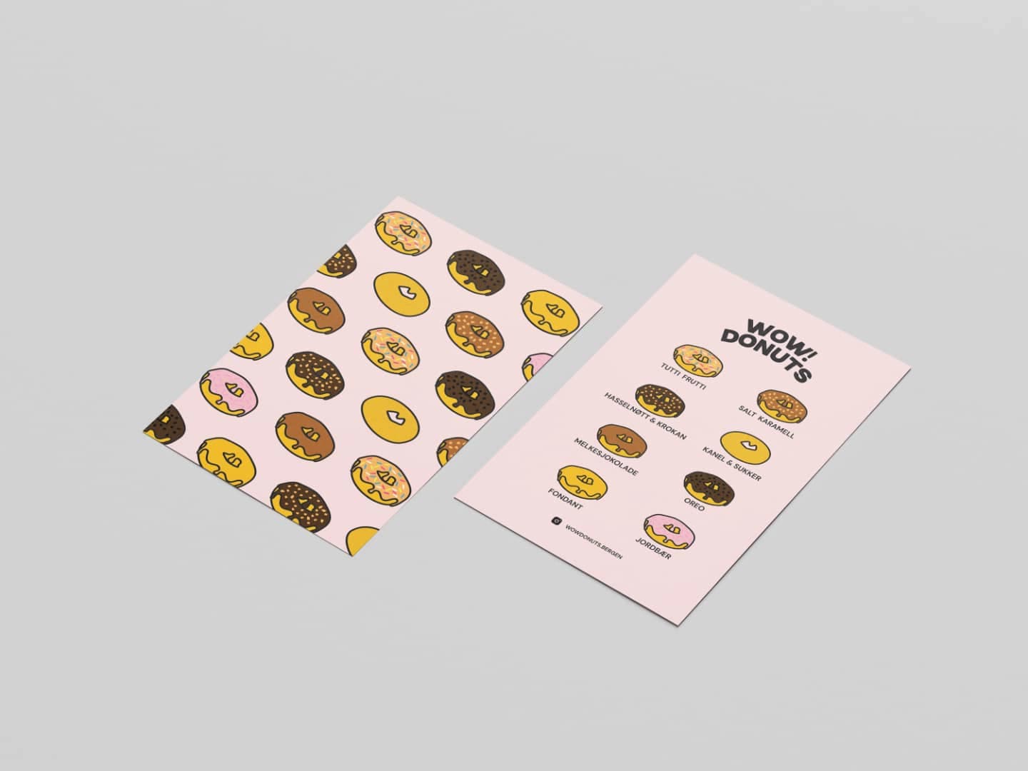Wow Donuts menu design by Simply Good Studio